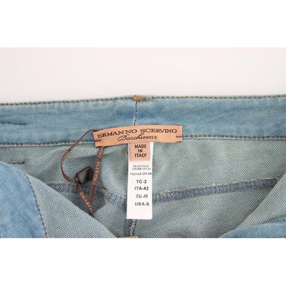 Ermanno Scervino Blue Capri Pants Cropped Jeans