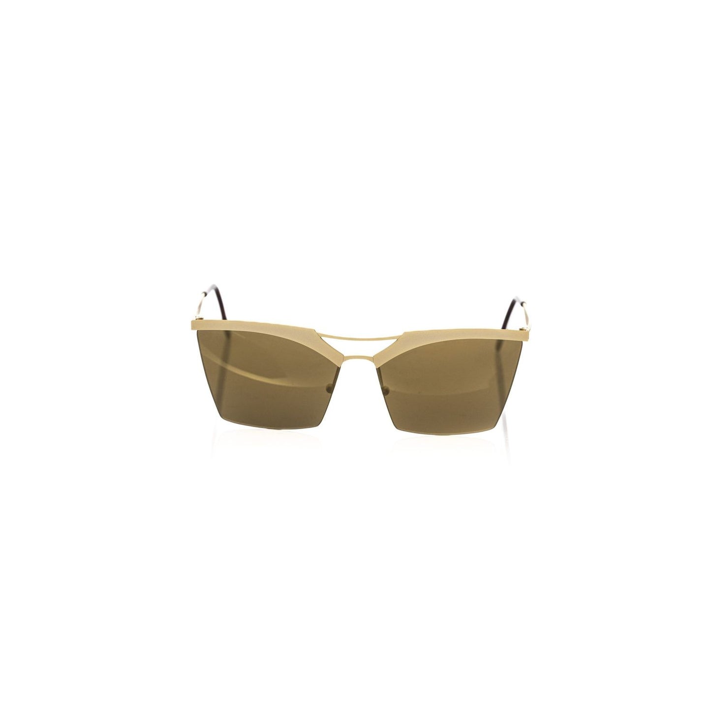 Frankie Morello Gold Metallic Fibre Women Sunglass