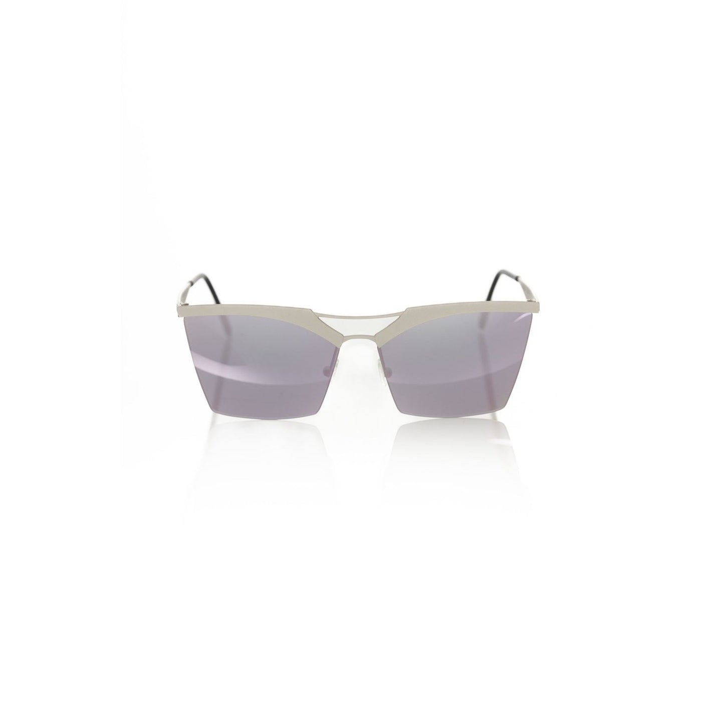 Frankie Morello Silver Metallic Women Sunglasses