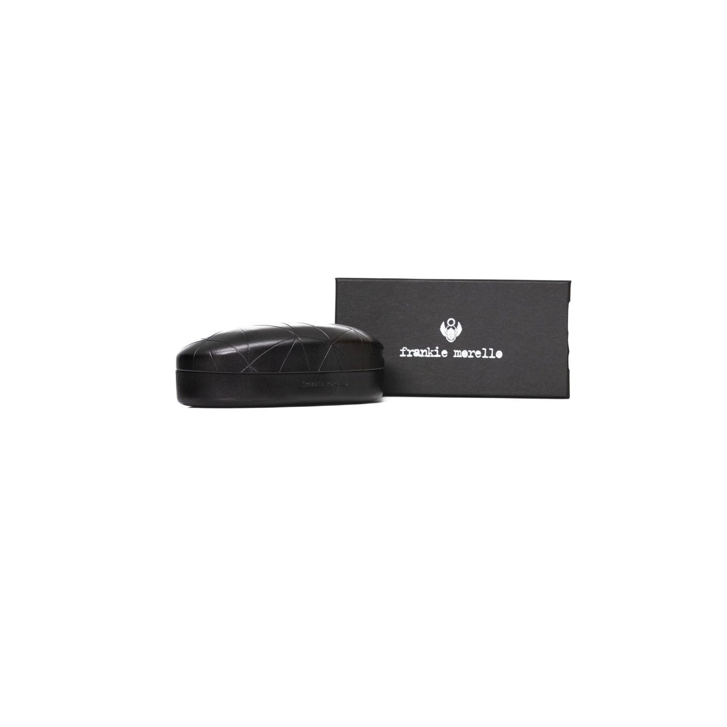 Frankie Morello Black Metallic Fiber Women Sunglasses