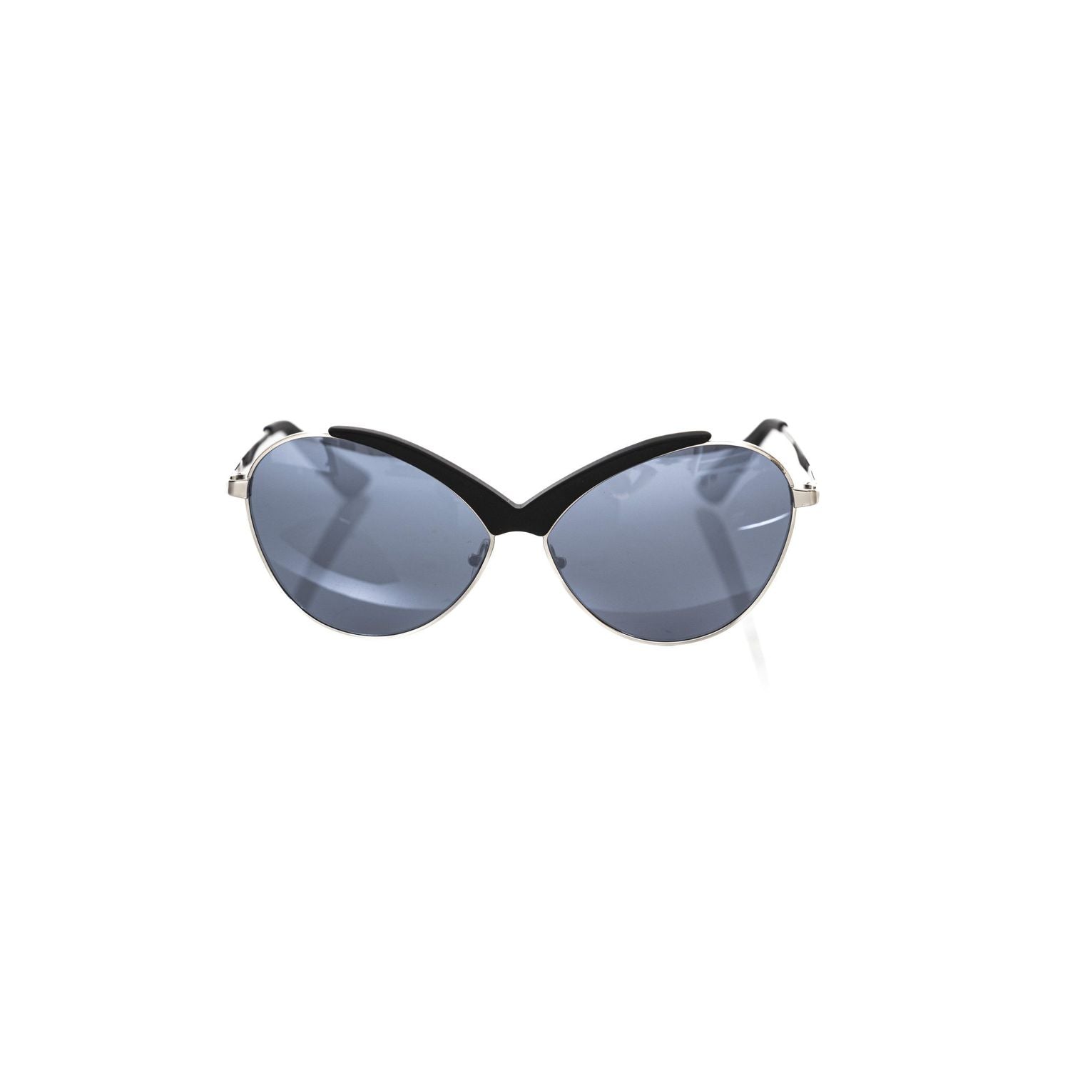 Frankie Morello Black Metallic Women Sunglasses
