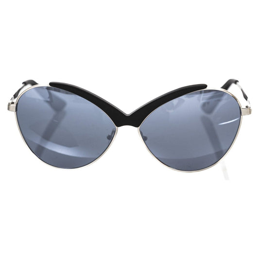 Frankie Morello Black Metallic Women Sunglasses Frankie Morello