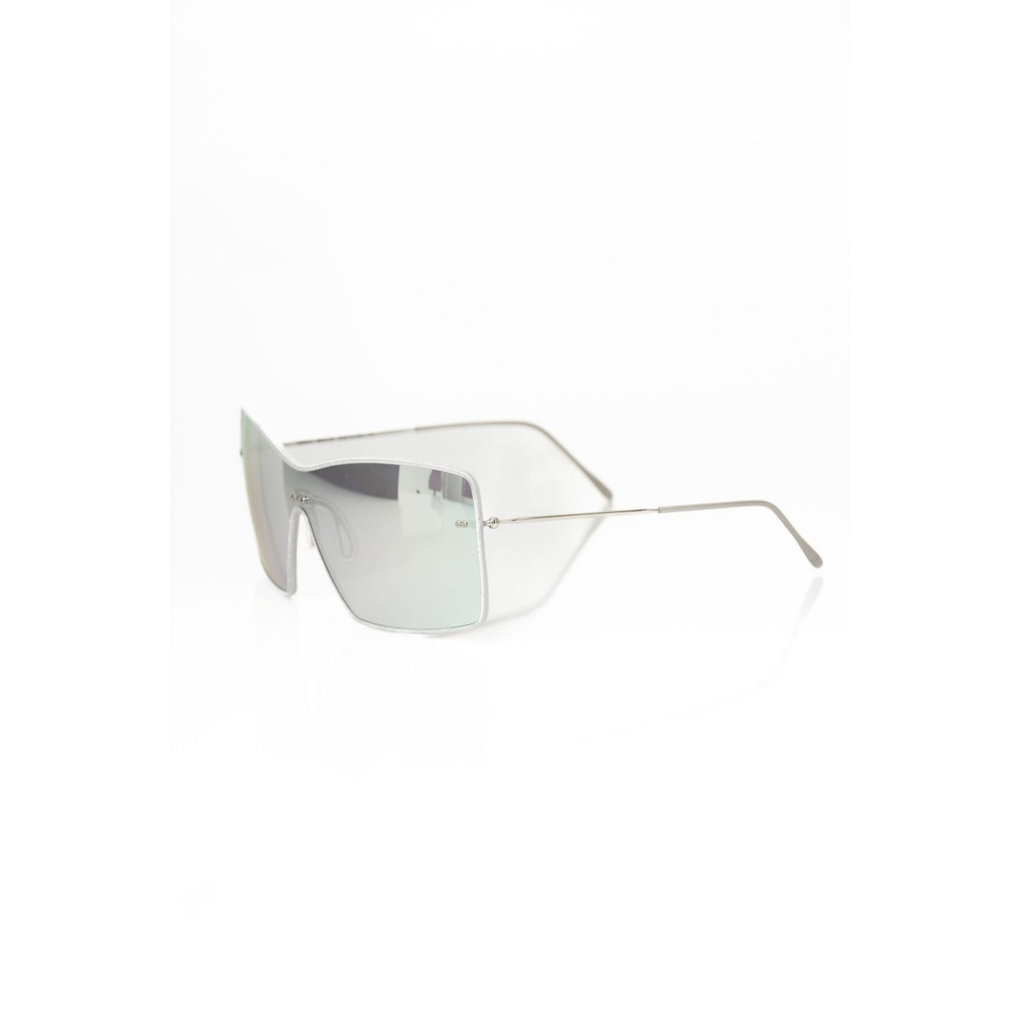 Frankie Morello Silver Metallic Fiber Women Sunglasses