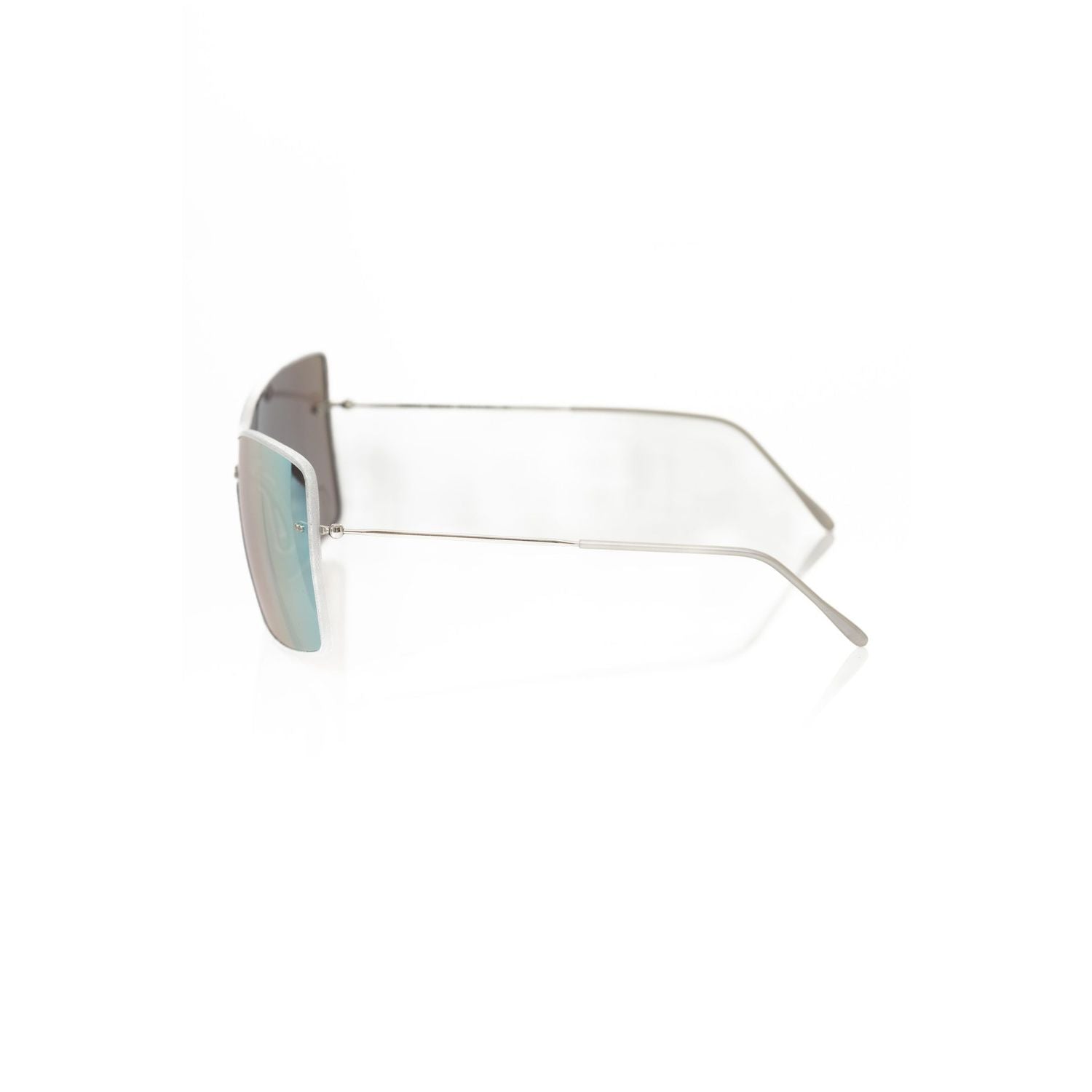 Frankie Morello Silver Metallic Fiber Women Sunglasses