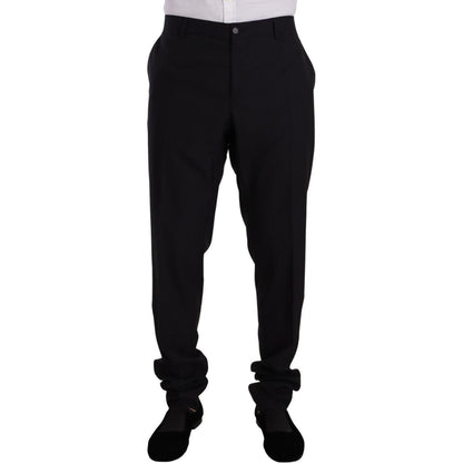 Dolce & Gabbana Blue GOLD Wool Single Breasted 2 Piece Suit Dolce & Gabbana