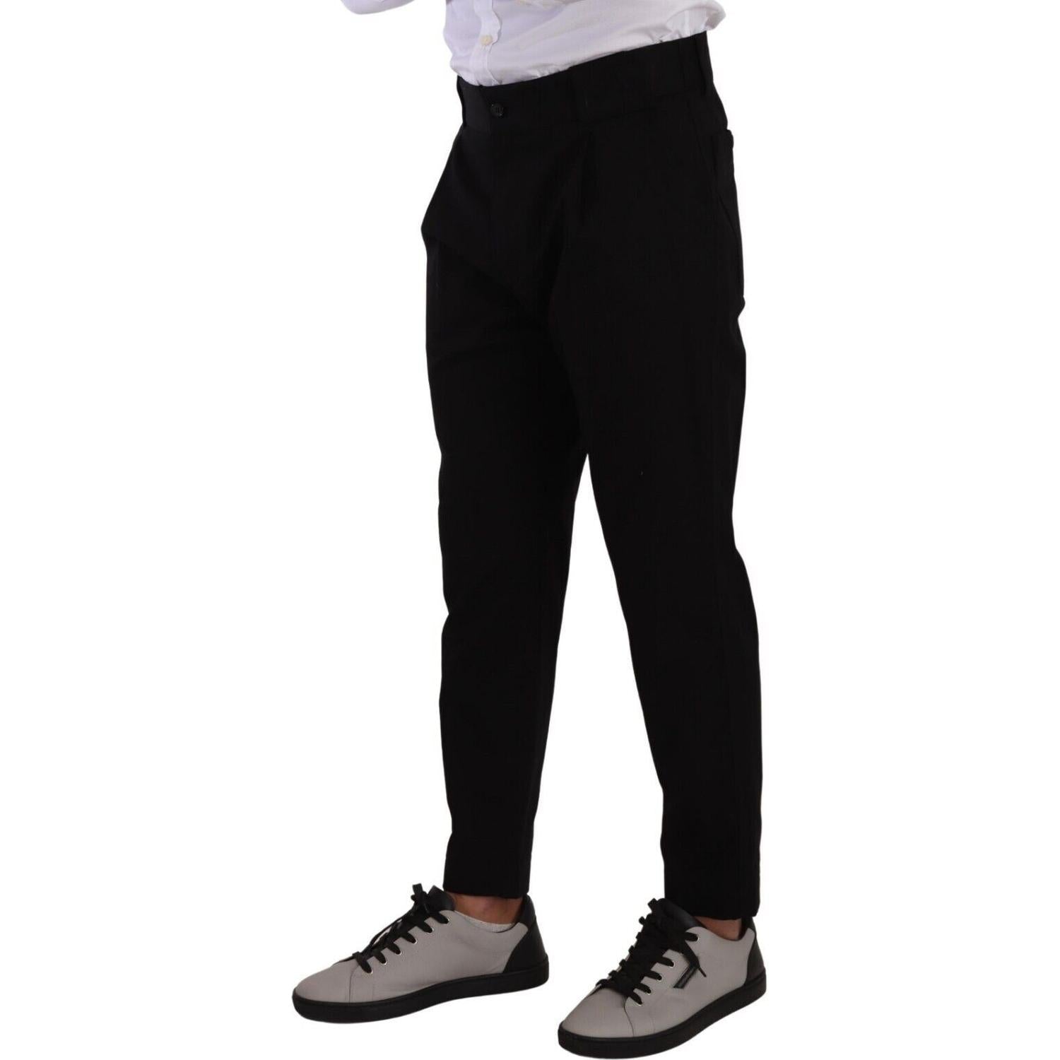 Dolce & Gabbana Black Cotton Stretch Chinos Trouser Jeans