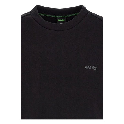 Hugo Boss Black Cotton Logo Details Sweatshirt