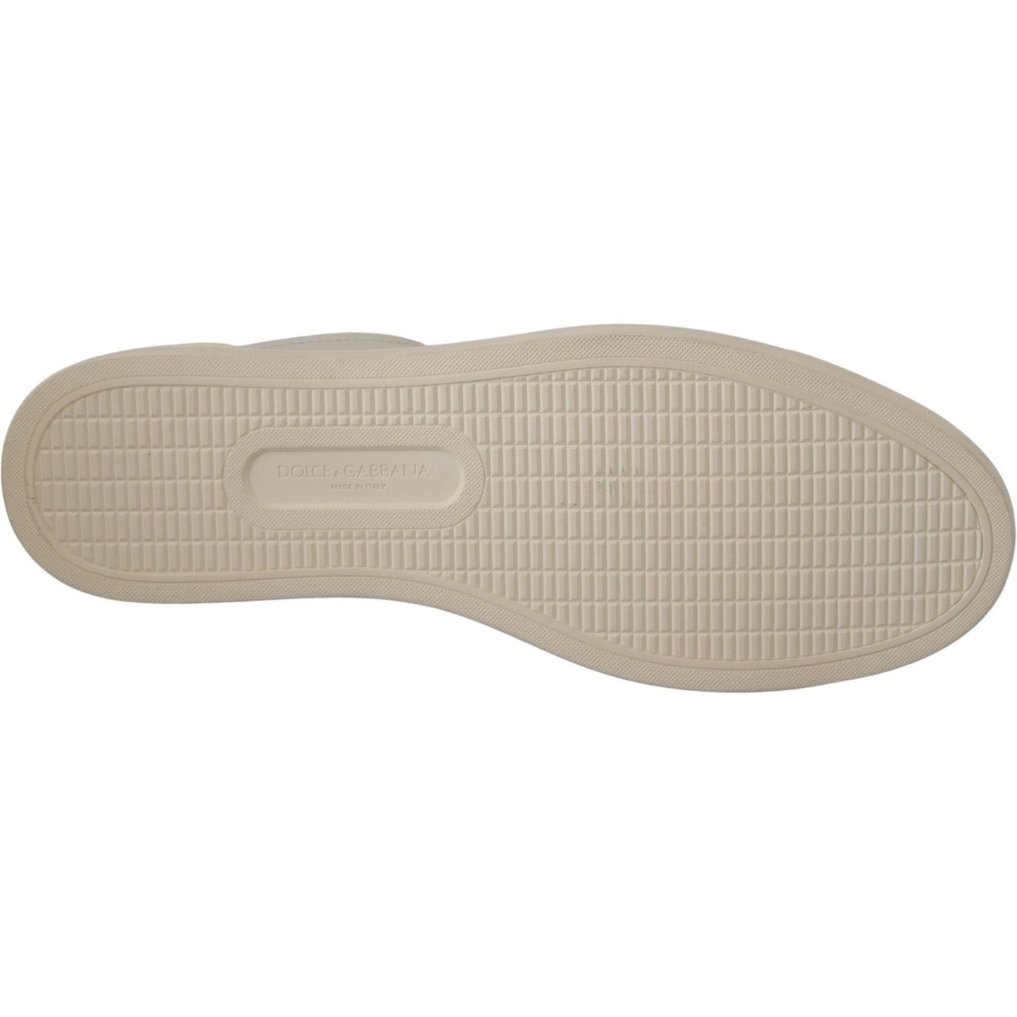 Dolce & Gabbana White Black Leather Low Shoes Sneakers Dolce & Gabbana