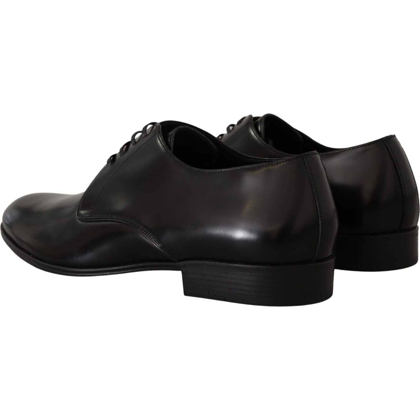 Dolce & Gabbana Black Leather Lace Up Formal Derby Shoes Dolce & Gabbana
