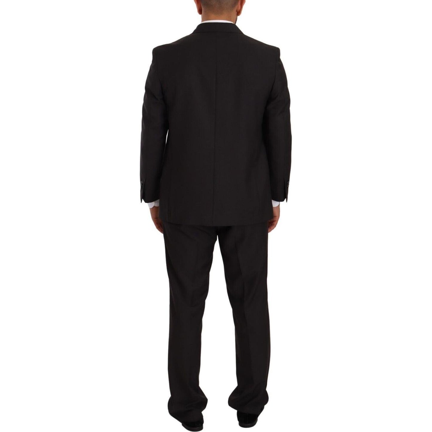 Domenico Tagliente Gray Polyester Single Breasted Formal Suit Domenico Tagliente