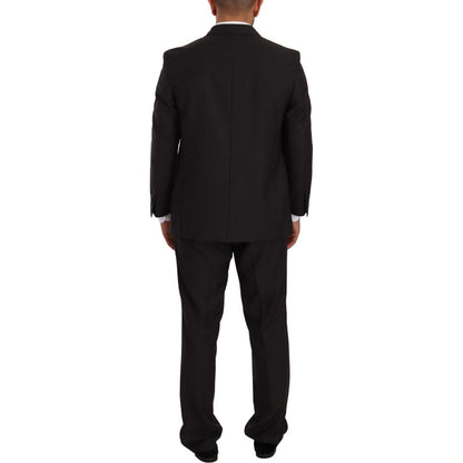 Domenico Tagliente Gray Polyester Single Breasted Formal Suit Domenico Tagliente
