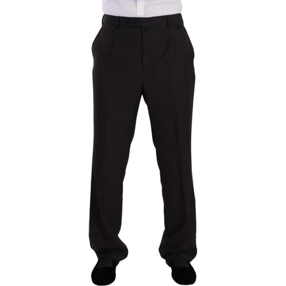 Domenico Tagliente Gray Polyester Single Breasted Formal Suit Domenico Tagliente