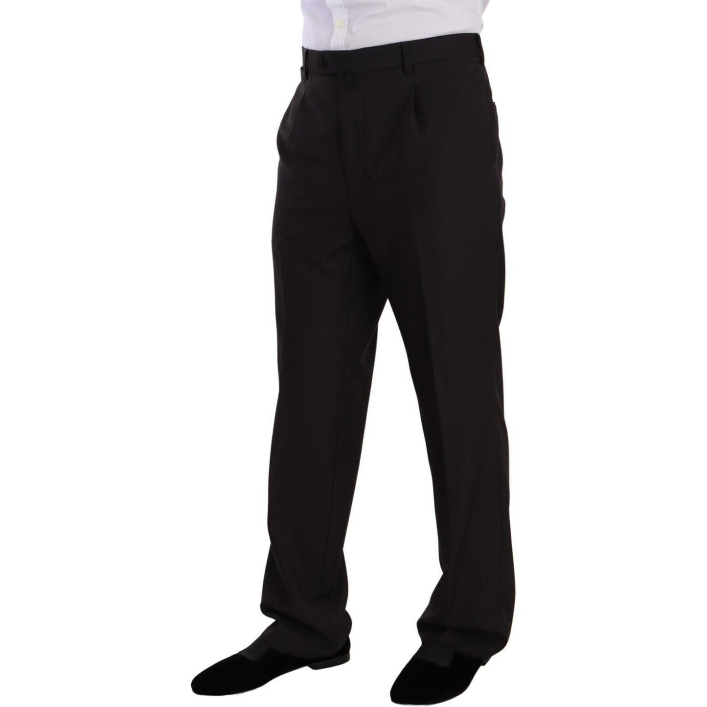 Domenico Tagliente Gray Polyester Single Breasted Formal Suit Domenico Tagliente