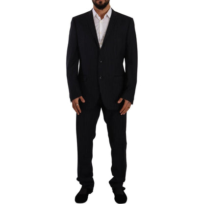 Domenico Tagliente Gray Polyester Single Breasted Formal Suit Domenico Tagliente