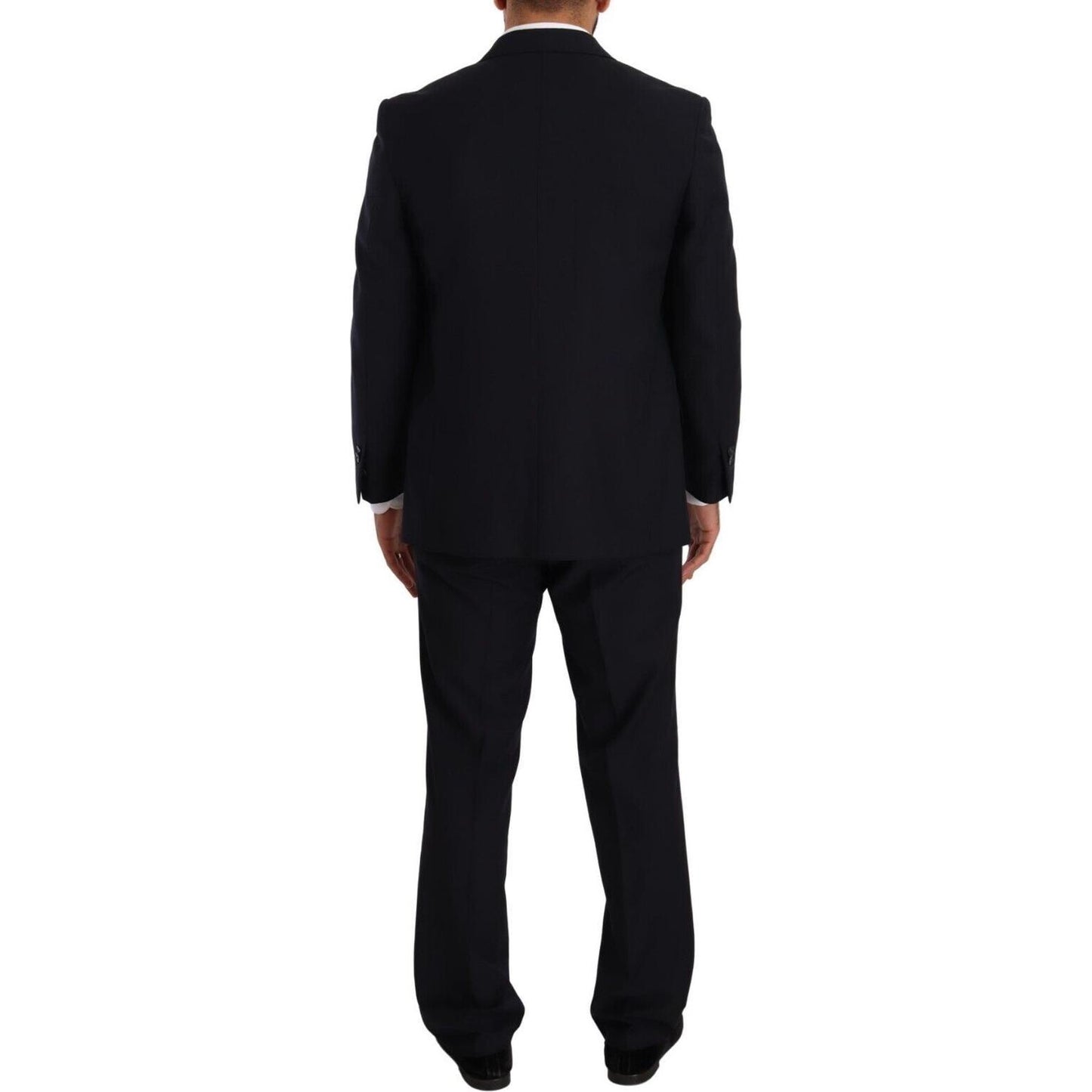 Domenico Tagliente Blue Polyester Single Breasted Formal Suit Domenico Tagliente