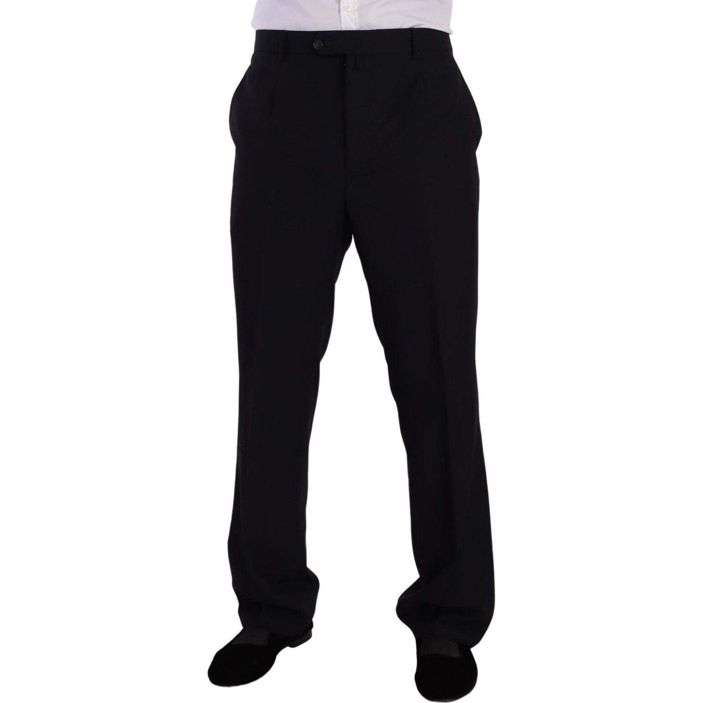 Domenico Tagliente Blue Polyester Single Breasted Formal Suit Domenico Tagliente