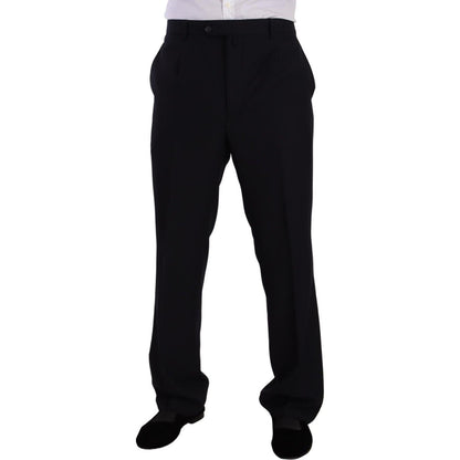 Domenico Tagliente Blue Polyester Single Breasted Formal Suit Domenico Tagliente