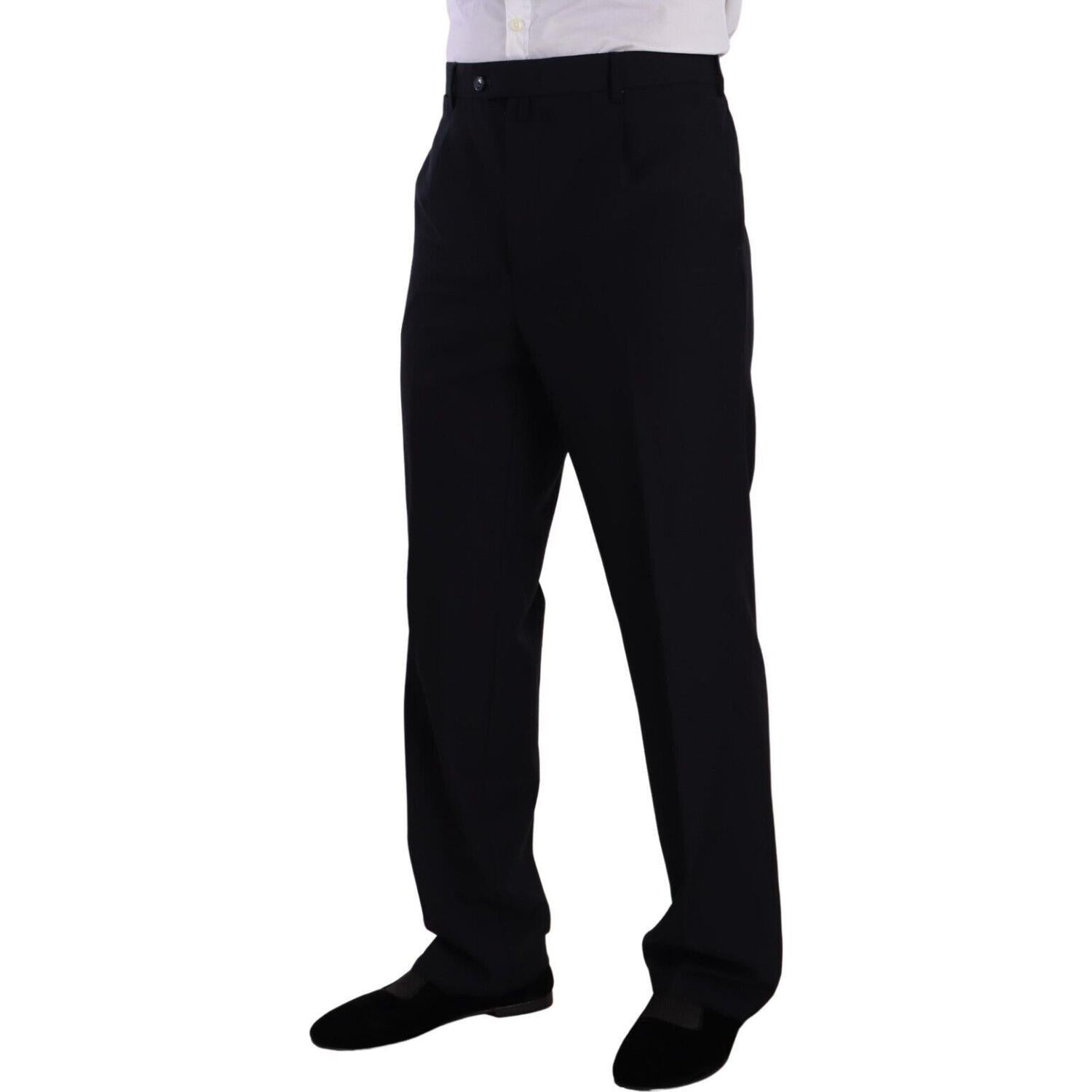 Domenico Tagliente Blue Polyester Single Breasted Formal Suit