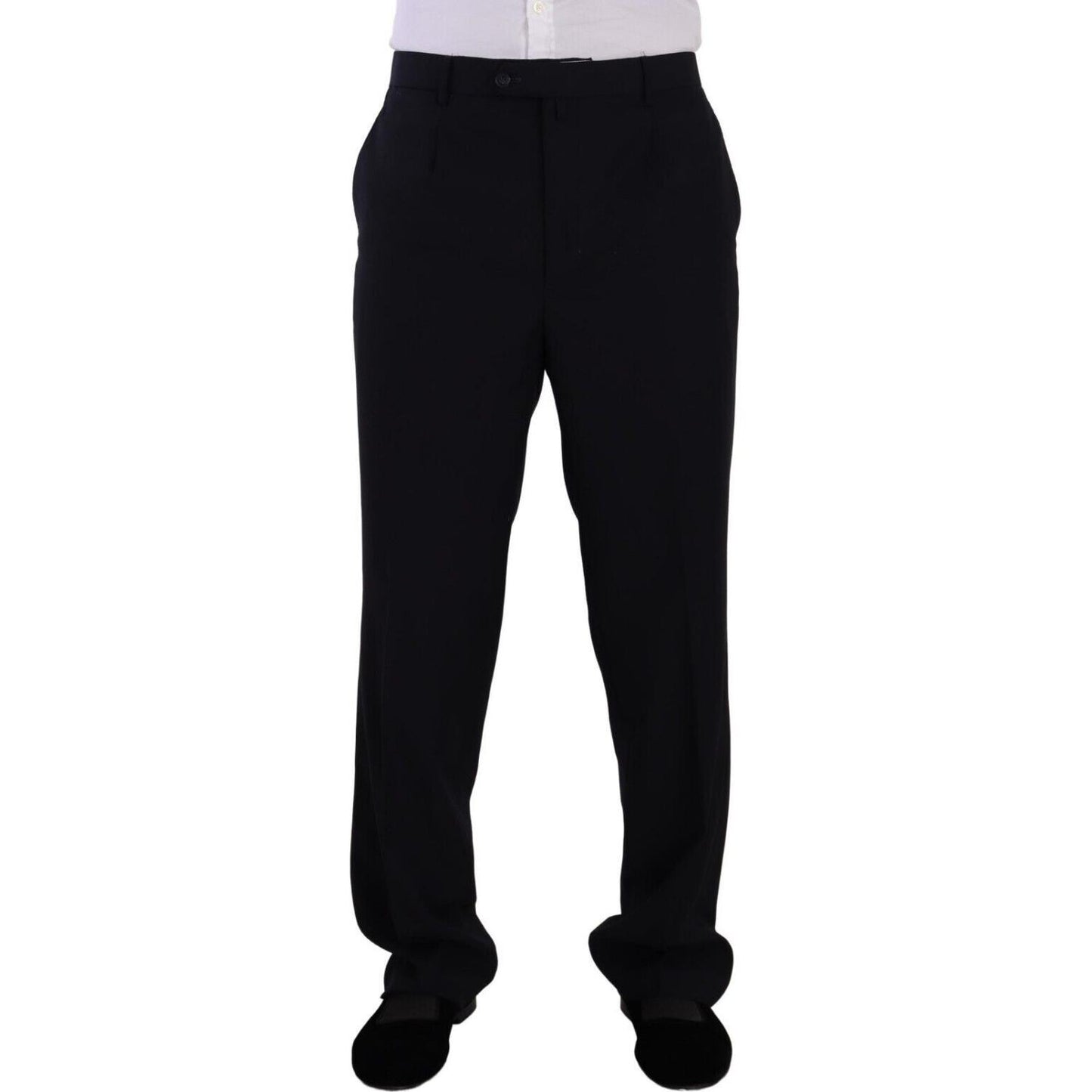 Domenico Tagliente Blue Polyester Single Breasted Formal Suit Domenico Tagliente