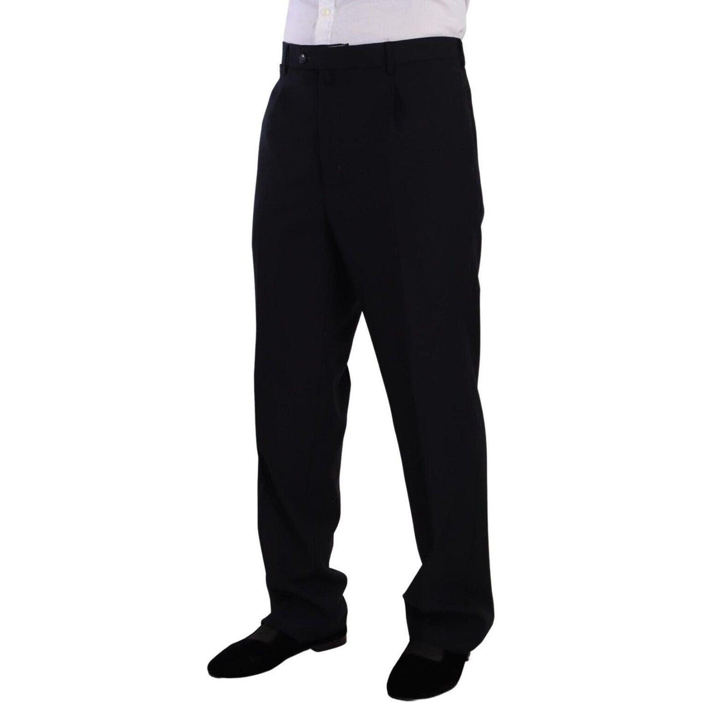 Domenico Tagliente Blue Polyester Single Breasted Formal Suit Domenico Tagliente