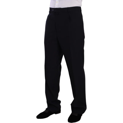 Domenico Tagliente Blue Polyester Single Breasted Formal Suit Domenico Tagliente