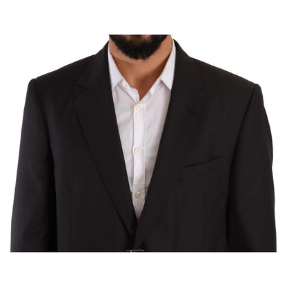 Domenico Tagliente Gray Polyester Single Breasted Formal Suit Domenico Tagliente