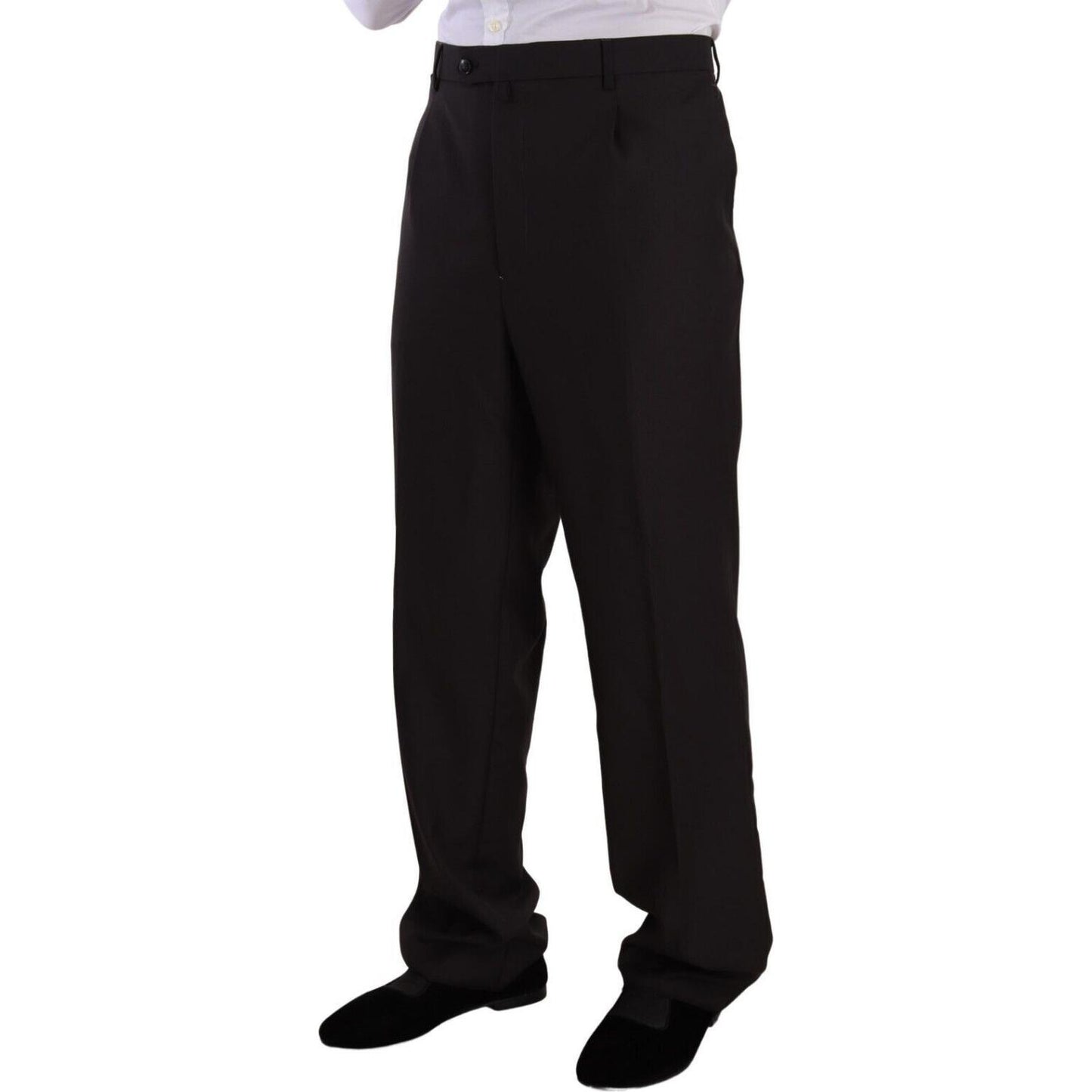 Domenico Tagliente Gray Polyester Single Breasted Formal Suit Domenico Tagliente