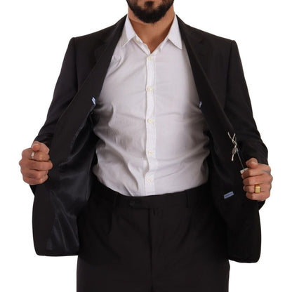 Domenico Tagliente Dark Gray Single Breasted Formal Suit Domenico Tagliente