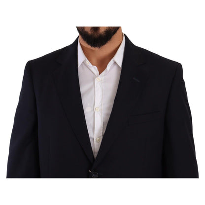 Domenico Tagliente Blue Polyester Single Breasted Formal Suit Domenico Tagliente