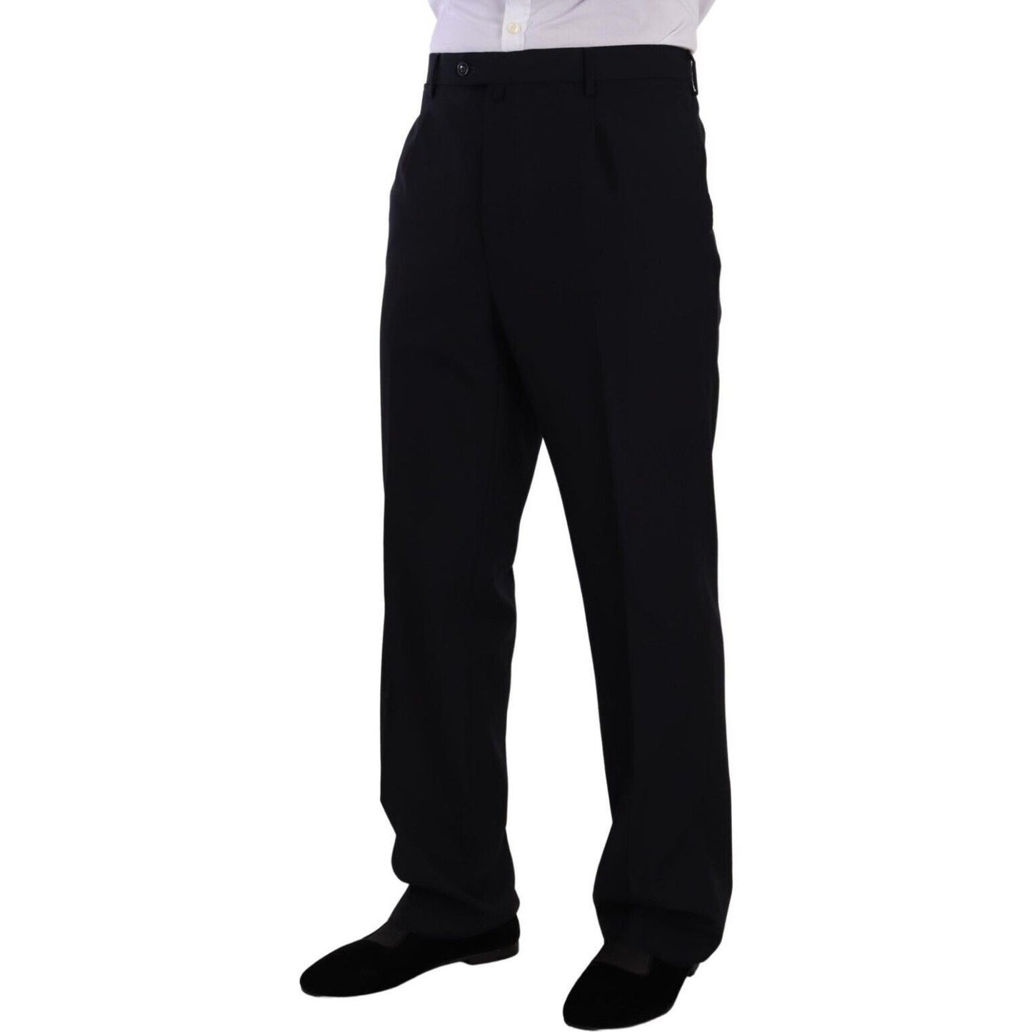 Domenico Tagliente Blue Polyester Single Breasted Formal Suit Domenico Tagliente