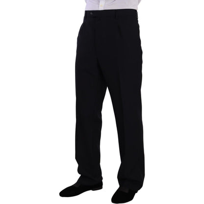 Domenico Tagliente Blue Polyester Single Breasted Formal Suit Domenico Tagliente