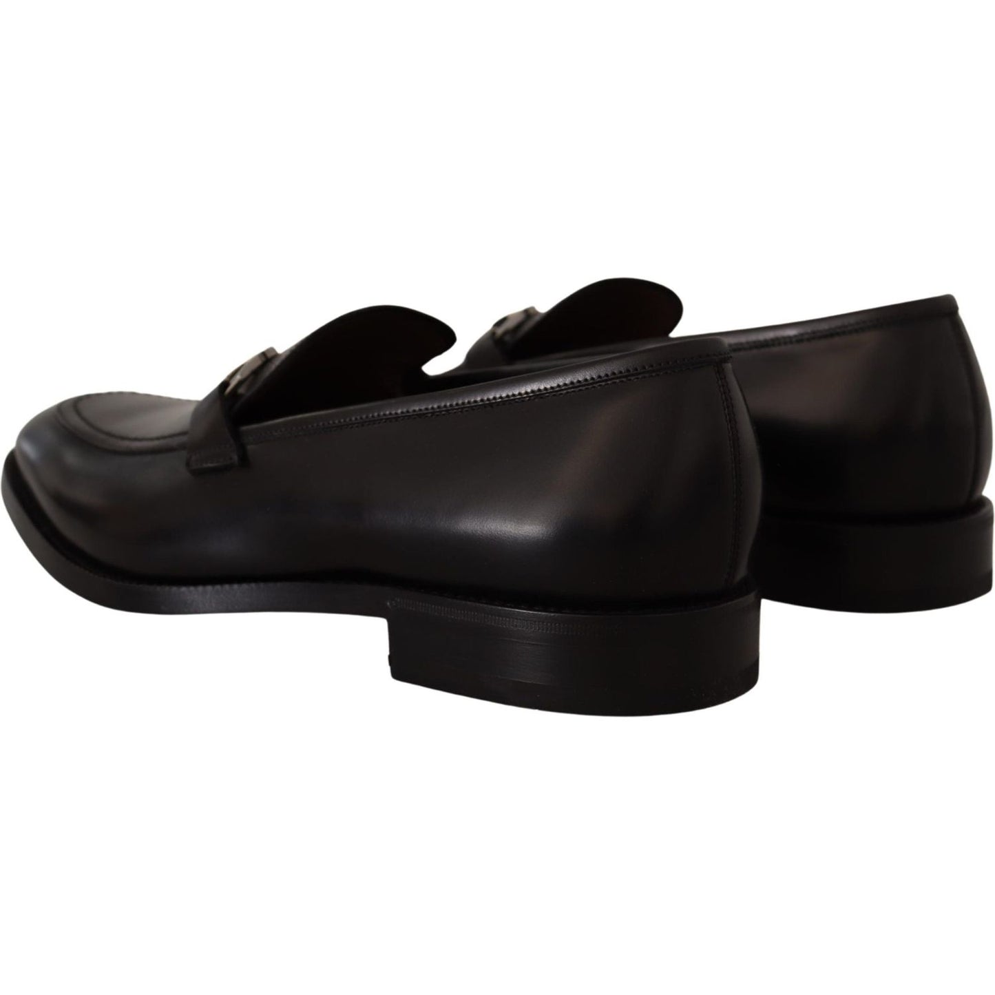 Salvatore Ferragamo Black Calf Leather Moccasin Formal Shoes Salvatore Ferragamo