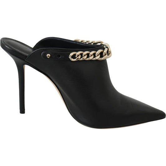 Jimmy Choo Black Calf Leather Lexx Pumps Shoes Jimmy Choo