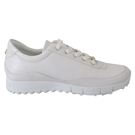 Jimmy Choo White Leather Monza Sneakers Jimmy Choo