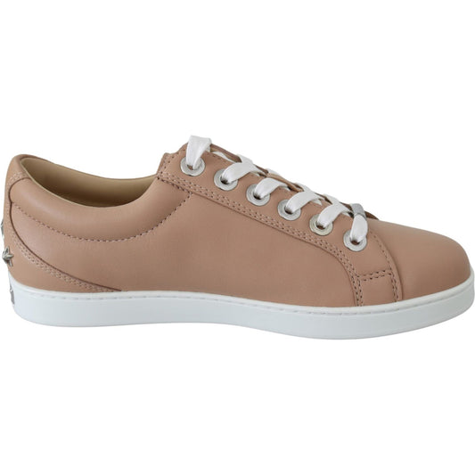 Jimmy Choo Powder Pink Leather Cash Sneakers Jimmy Choo