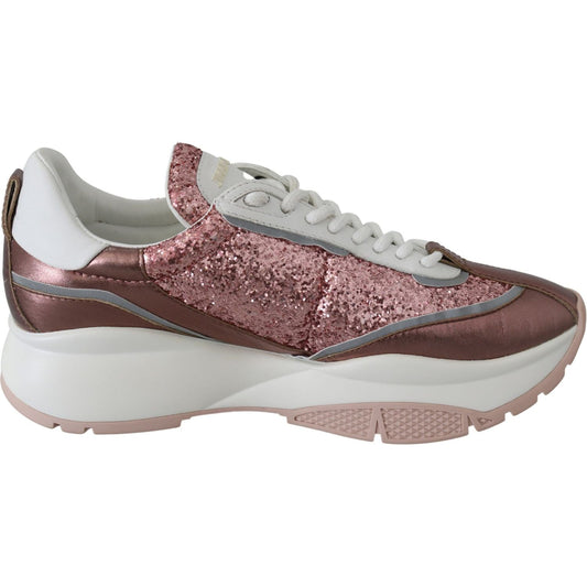 Jimmy Choo Pink Candyfloss Leather Raine Sneakers Jimmy Choo