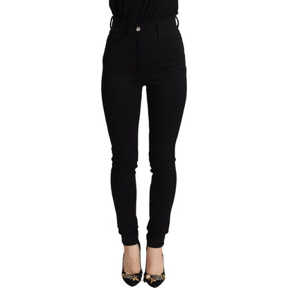 Dolce & Gabbana Black High Waist Skinny Slim Fit Pants Dolce & Gabbana