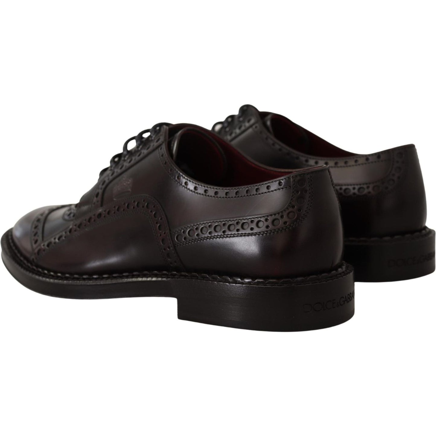 Dolce & Gabbana Purple Leather Oxford Wingtip Formal Shoes Dolce & Gabbana