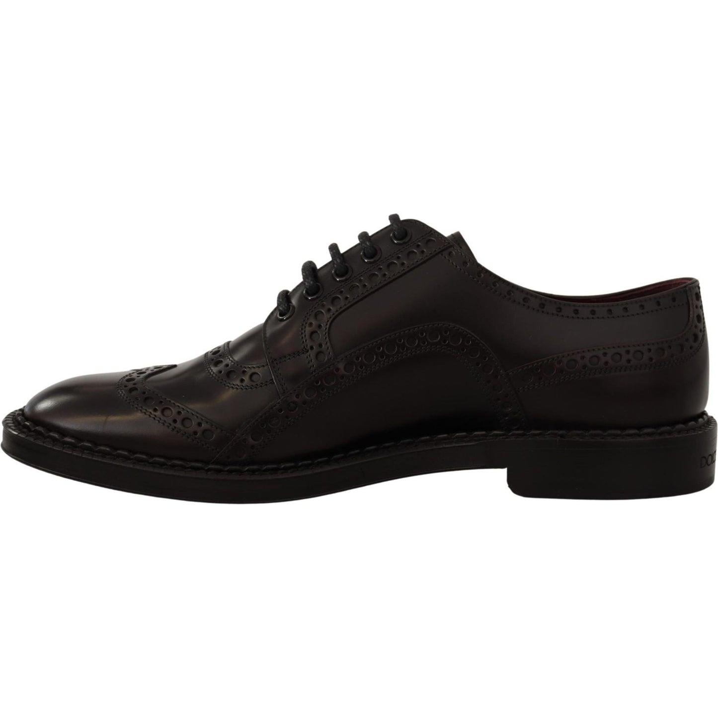 Dolce & Gabbana Purple Leather Oxford Wingtip Formal Shoes Dolce & Gabbana