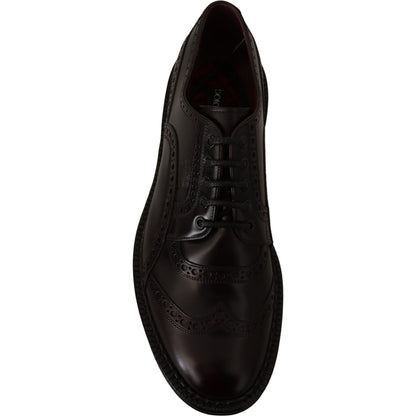 Dolce & Gabbana Purple Leather Oxford Wingtip Formal Shoes Dolce & Gabbana
