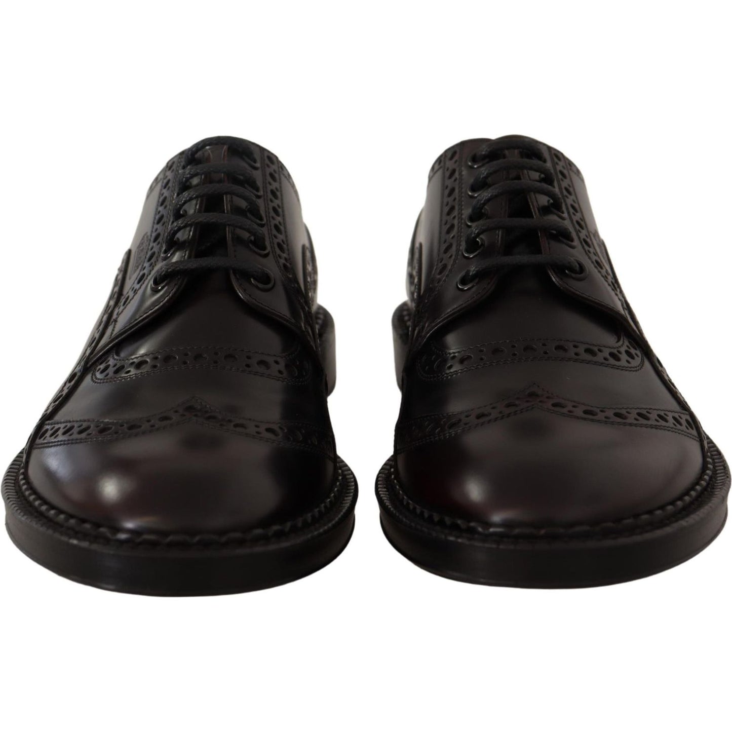 Dolce & Gabbana Purple Leather Oxford Wingtip Formal Shoes Dolce & Gabbana