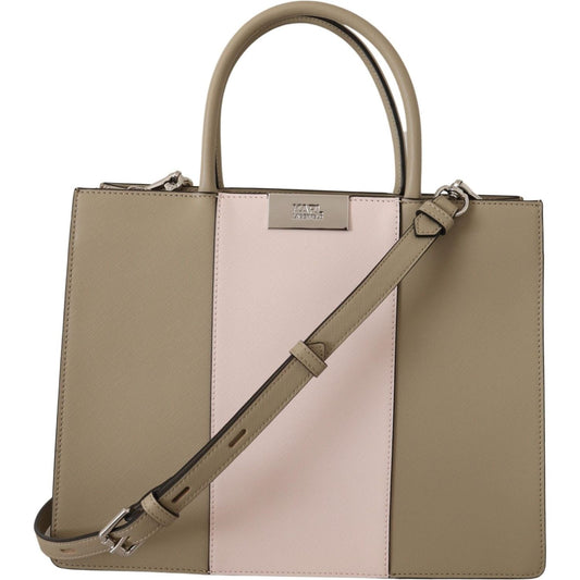 Karl Lagerfeld Sage Green Polyurethane Tote Shoulder Bag Karl Lagerfeld