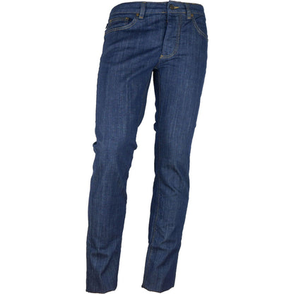 Cavalli Class Blue Cotton Jeans & Pants Cavalli Class