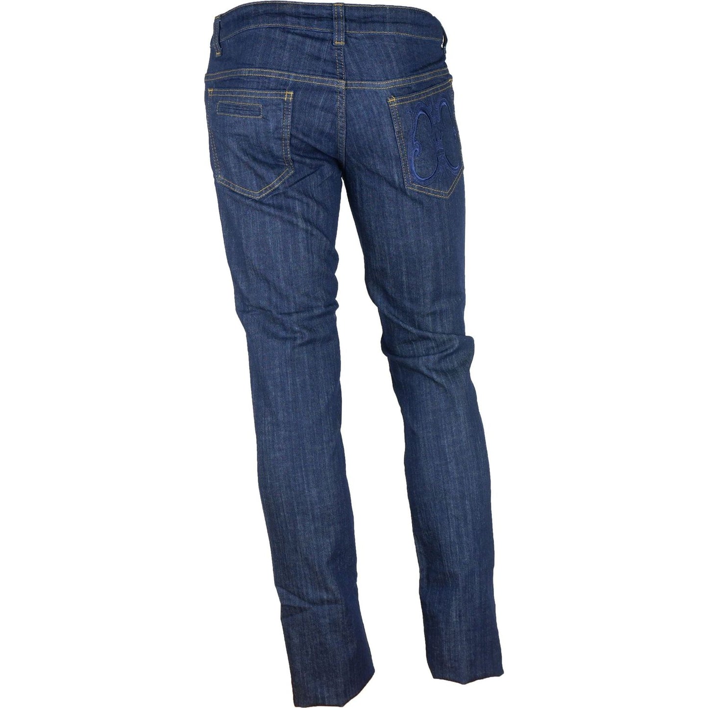 Cavalli Class Blue Cotton Jeans & Pants Cavalli Class