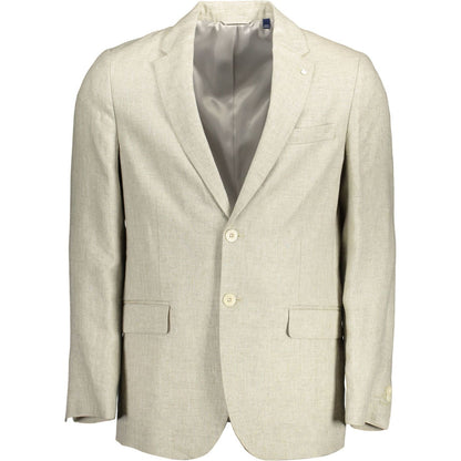 Gant Beige Linen Blazer Jacket Gant