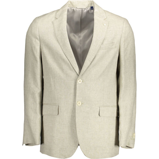 Gant Beige Linen Blazer Jacket Gant