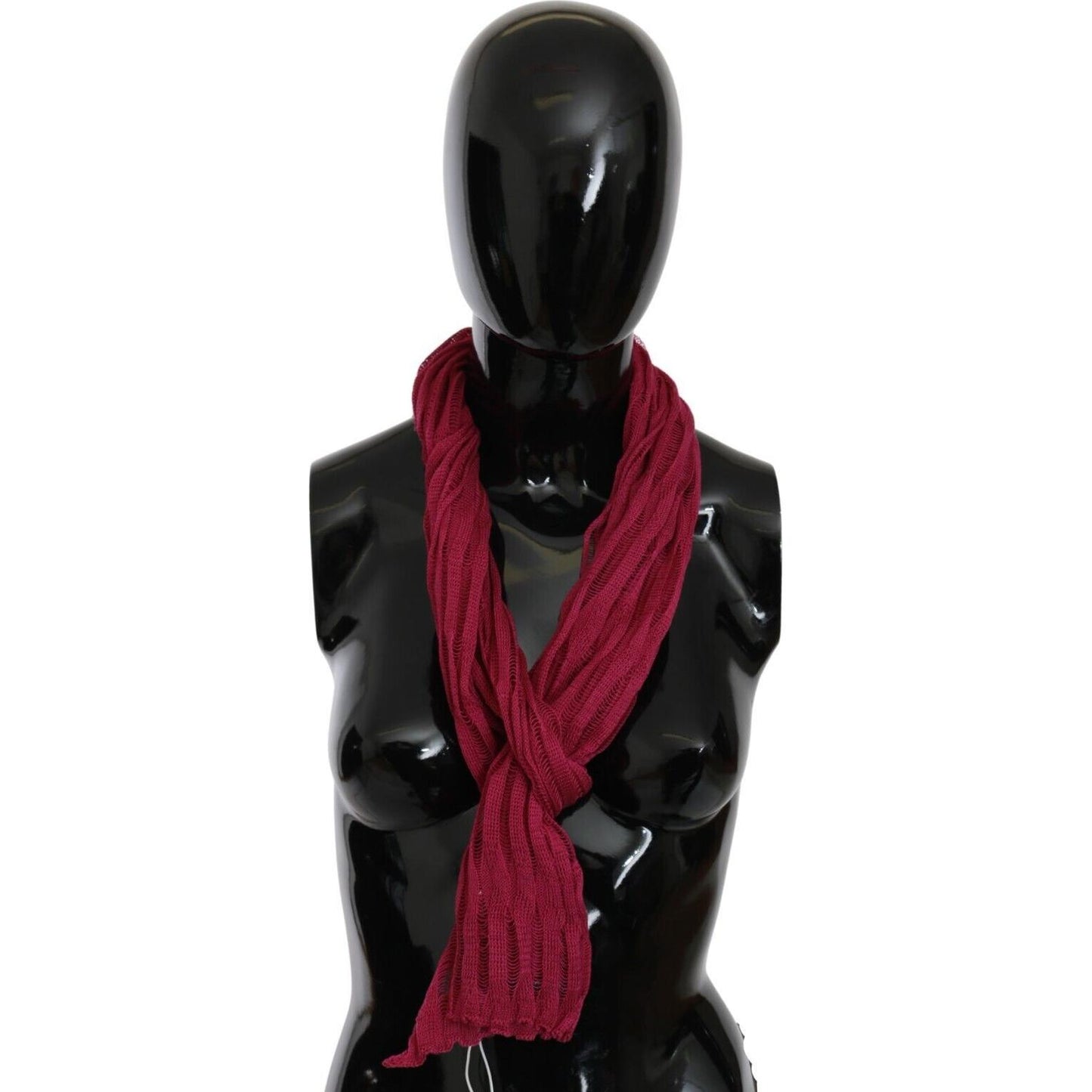 John Galliano Bordeaux Neck Wrap Shawl Foulard Scarf John Galliano