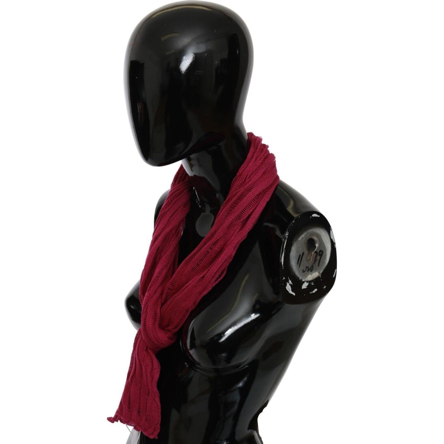 John Galliano Bordeaux Neck Wrap Shawl Foulard Scarf John Galliano