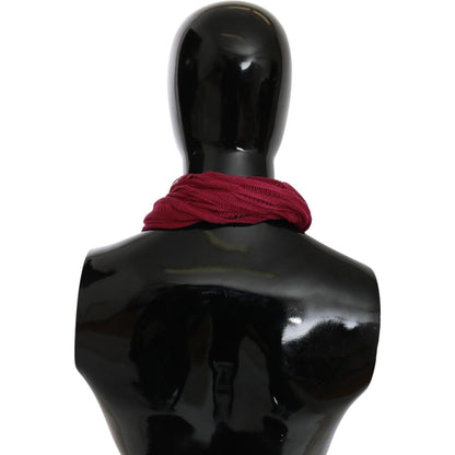 John Galliano Bordeaux Neck Wrap Shawl Foulard Scarf John Galliano