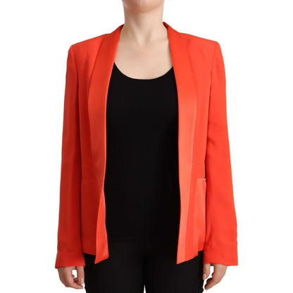 CO|TE Orange Long Sleeves Acetate Blazer Pocket Overcoat Jacket CO|TE